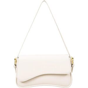 Women Cream White Imported Casual Leather Waterproof Lightweight Hobo Handbag